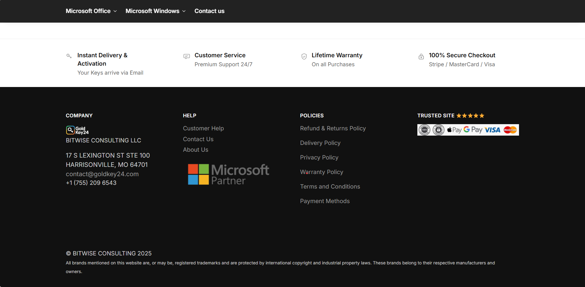 Portfolio contact section